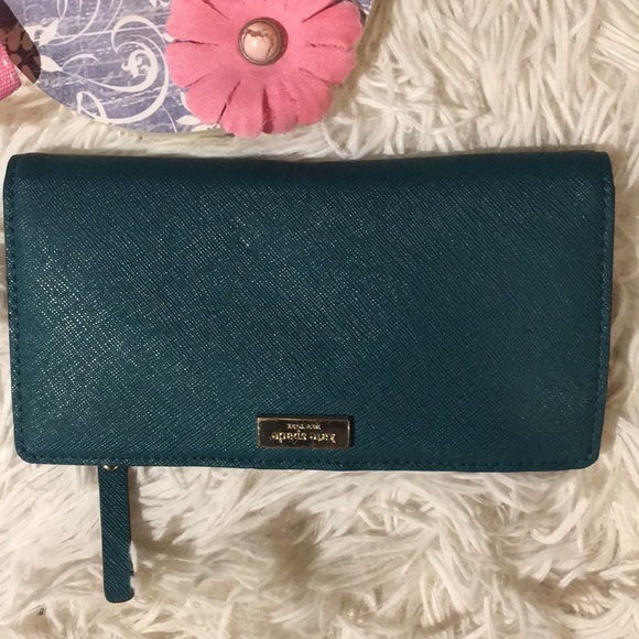 kate spade Handbags - Kate Spade Teal Small Bifold Wallet